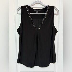 White House Black Market Black V-Neck Tank Top